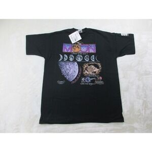 NEW VINTAGE Phases Of The Moon Shirt Mens Extra Large Black Museum Chicago 93*